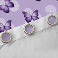 thumbnail image 4 of Homewish Purple Butterflies Black Out Curtains For Girls,Chic Floral Dandelion Curtains Pack of 2 (42x63 Each),Dreamy Princess Bedroom Curtains,Lightweight Room Decor, 4 of 6