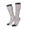 thumbnail image 2 of Fotbe Abstract Floral print Women's Men's Novelty Crew Socks Cotton Socks Knee High Socks for Walking,Running,Nurses,Pregnancy, 2 of 8