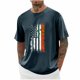 thumbnail image 1 of Tops para hombre, blusas y camisas de cuello redondo y manga corta para hombre, blusas casuales de moda con cuello redondo y manga corta para hombre, blusas para hombre, 1 of 3