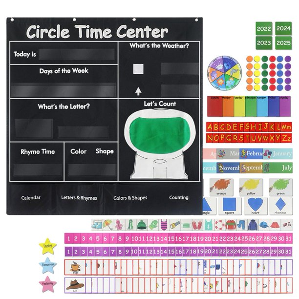 Circle Time Circle Learning Time Center Pocket Chart Calendar