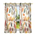 thumbnail image 6 of Yayeee Window Curtains Light Filtering 63"x52" Grommet Panel Pair Home Living Room Decor, Colorful Leaves, 6 of 7