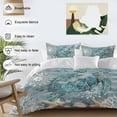 thumbnail image 3 of Sea Turtle Bedding Duvet Cover Set Queen Size 4 Pieces Coral Starfish Coral Vintage Bedding Set with Zipper Closure, 1 Comforter Cover 90x92 Inches 1 Flat Sheet & 2 Pillow Cases, 3 of 7
