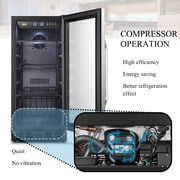 Lanbo 76 Cans Under Counter Compressor Beverage Cooler Refrigerator, 15 inch Width