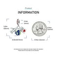 thumbnail image 4 of Airplan, Map & Passport S925 Triple Travel Dangle Charm for Women Bracelet Necklace Pendant, 4 of 4