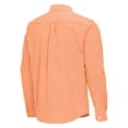 thumbnail image 3 of Men's Antigua Orange Oklahoma City Thunder Ellis Woven Tri-Blend Button-Down Shirt, 3 of 3