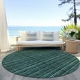 thumbnail image 6 of Addison Rugs Chantille Indoor/Outdoor Transitional Stripes Teal Washable Round Rug, 8' x 8', 6 of 6