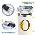 thumbnail image 3 of Vaso SUFAVN con diseño de girasoles con monograma, 1,2 L, para mujer, 3 of 7