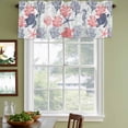 thumbnail image 5 of Blue Red Coastal Valances for Windows, Sea Turtle Nautical Coral Summer Beach Light Filtering Kitchen Curtains, Rod Pocket Window Valance Curtains for Living Room Bedroom, 60" W x 18" L, 2 Panels, 5 of 9
