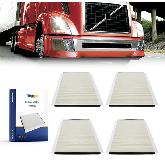 TORQUE 20435801 Cabin Air Filter Compatible with 2002  Volvo VNL 780 760 860 670 630; VN 780 670; VH VHD VNM Accessories Parts Replaces AF26405 CAF24000 49084 PA4681 83084 TR078 4 PCS