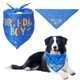 thumbnail image 1 of Pañuelo de cumpleaños de perro, bufanda de triángulo de fiesta de cumpleaños de cachorro de perro, pañuelo de feliz cumpleaños de perro suministros de fiesta de cumpleaños de mascotas (azul), 1 of 7