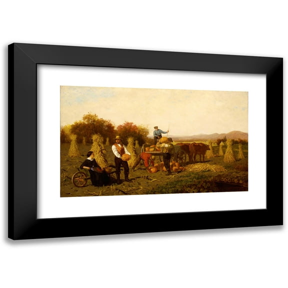 John Whetten Ehninger 14x10 Black Modern Framed Museum Art Print Titled - October (1867)