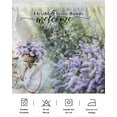thumbnail image 5 of Purple Lavender Wrap Around Bed Skirts for Queen Bed 18" Drop,Bed Skirt with Adjustable Elastic Belt Dust Ruffle Bed Valance for Bedroom Hotel Green Leaves Spring Bike Botanical Bed Frame Cover, 5 of 7