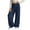 Blue, variant on Xyant Teen Girls Corduroy Wide Leg Pants Kids Baggy Straight Adjustable High Waist Trousers Girl School Uniform Pants (Grey,9-10 Years)