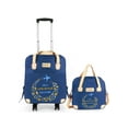 thumbnail image 2 of Gustave 2-Piece Printed Luggage Set Rolling Backpack Duffle Bag Blue, Blue, 2 of 11