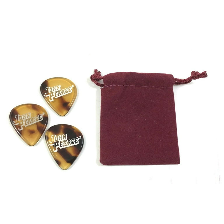 John Pearse Guitar Picks 3 Pack Fast Turtles Faux tortoise Medium