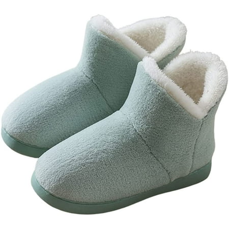 

PIKADINGNIS Women Winter Fleece Lined Shoes Warm Fuzzy Indoor Outdoor Slippers Bootie