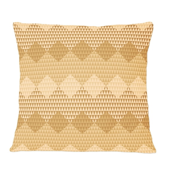 Designart Beige Retro Triangular Wave' Mid-Century Modern Throw Pillow - 12x20