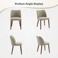 thumbnail image 4 of Modern Dining Chairs Set of 2, Upholstered Dining Room Chairs with Soft Cushion Seat & Sturdy Wood Legs & Wing Backrest, Wooden Dining Room Chairs for Dining Room Living Room, 4 of 8