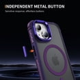 thumbnail image 2 of Magnetic Stand for iPhone 14 Case Compatible with MagSafe, [Military Grade Drop Tested][Built in Lens Folded Kickstand] Shockproof Protective Anti-Fingerprint Slim Matte Case,Purple, 2 of 8