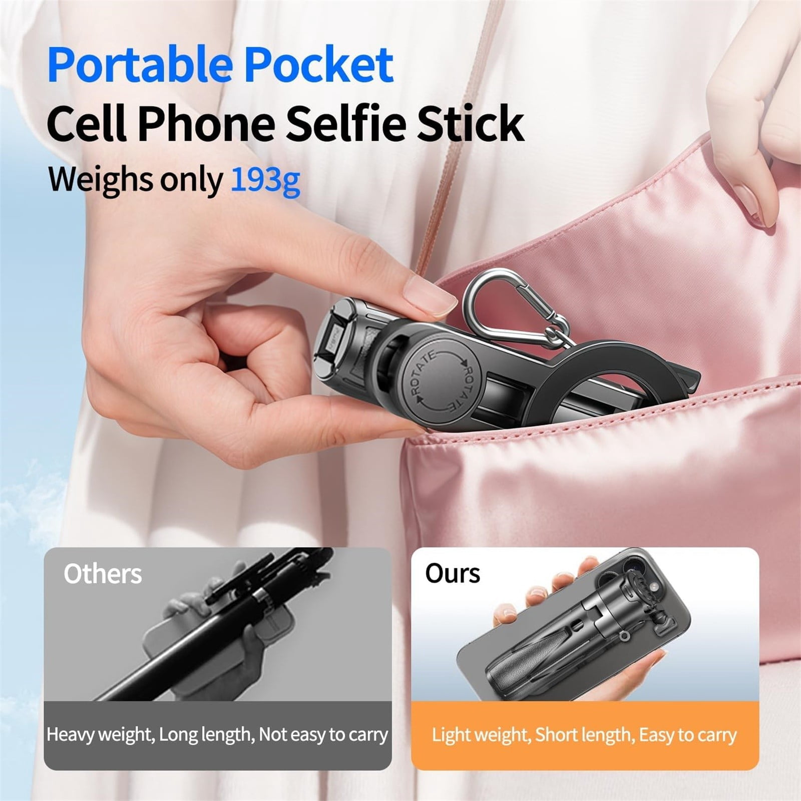 2026 4-in-1 Magnetic Selfie Stick with 360° Rotating Tripod and Wireless Remote—Portable for Travel