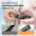 thumbnail image 3 of 4-in-1 Multifunctional 360° Rotation Magnetic Selfie Stick, 4 in 1 Multifunctional Magnetic Selfie Stick with Wireless Bluetooth Control, Universal Portable Retractable Detachable/BLACK,1 pc, 3 of 9