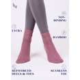 thumbnail image 5 of HUGH UGOLI Women Diabetic Ankle Socks, Super Soft & Thin Bamboo Socks, Wide & Loose, Non-Binding Top & Seamless Toe, 4 Pairs, Rose Wood, Shoe Size: 6-9, 5 of 6