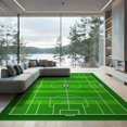 thumbnail image 2 of ODIKA 8'x10' Washable Area Rug Non-Shedding, Easy Care, Soccer Field Stadium Border Athletic Aglity Theme Decorations for King Size Bedroom Under Bed, Master Suite, 2 of 7