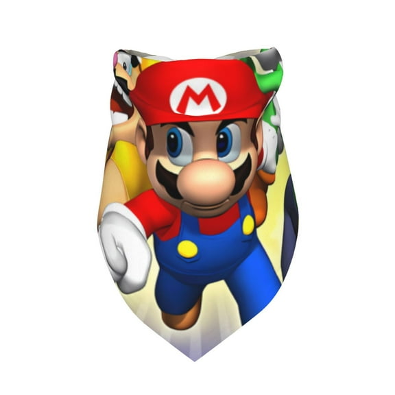 Gokiu Mario for Dog Bandana 1 Pack Premium Durable Triangle Scarf Washable Dog Bandana Boy Birthday Suitable for Neutral Large Dogs