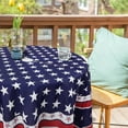 thumbnail image 6 of 4th of July Tablecloth Memorial Day Patriotic Table Cloths Waterproof American Flag Table Cloth with Umbrella Hole 60 x 60 inch for Outdoor Round Table, 6 of 6