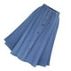 thumbnail image 2 of Falda de corte A para mujer, cintura alta con volantes, dobladillo suelto, falda vintage para fiestas, sesiones de fotos, color azul cielo, talla única, 2 of 12