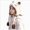 A31-White, variant on 2-8 Years Kids Winter Knit Cat Ear Beanie with Stripes, Cute Warm Hat for Boys Girls