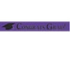Purple Congrats Grad Foil Streamer Banner