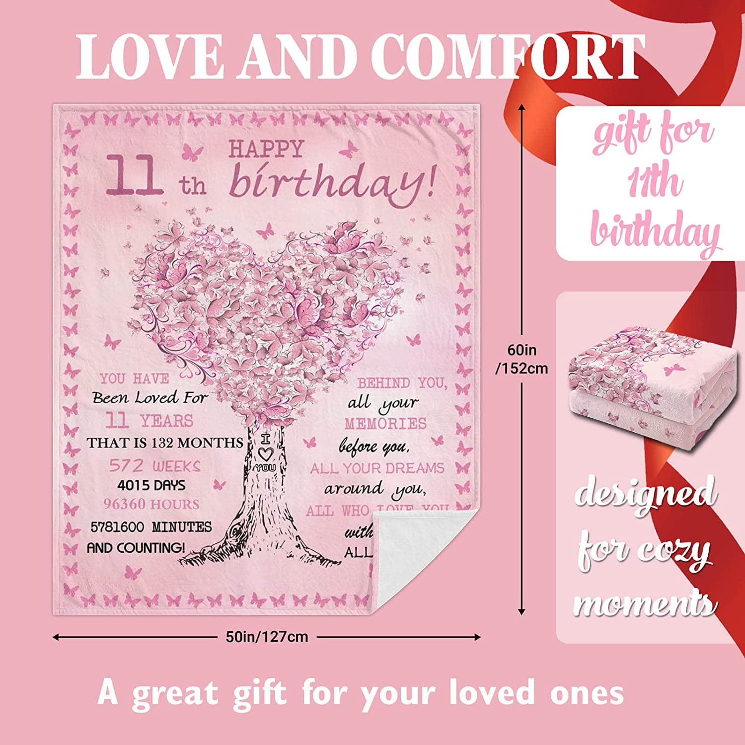 OWL QUEEN 14th Birthday Gifts for Girls - Best Gifts for 14 Year Old Girls  Throw Blanket,Gifts for 14 Year Old Girls Teenage Girls Birthday