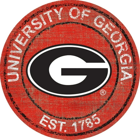 Georgia Bulldogs 24'' Round Heritage Logo Sign