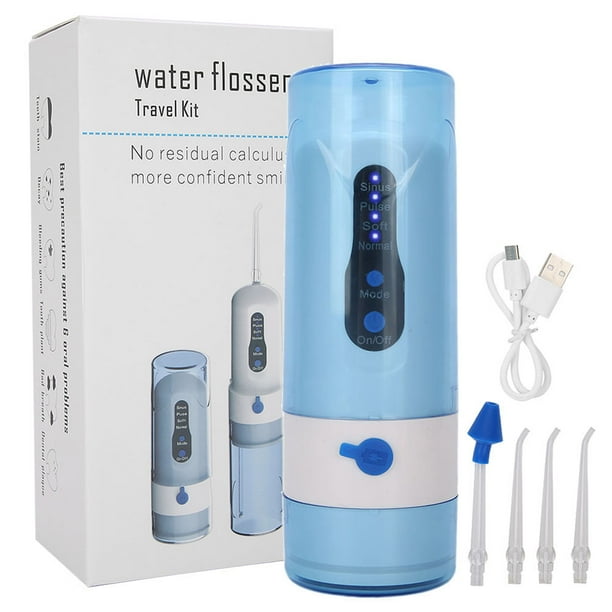 Irrigador bucal eléctrico portátil con carga USB, dispositivo de limpieza dental para el hogar.