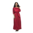 thumbnail image 3 of U.Vomade Robe d'Été pour Femme Grande Taille, Couleur Unie, Manches Courtes, Col Rond, Robe Décontractée, 3 of 7