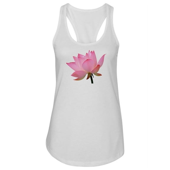 A Lotus Flower Isolated On White Tank Women -Image by Shutterstock, Female XX-Large