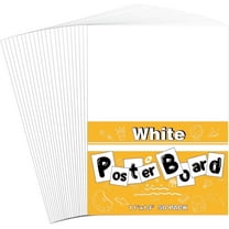 MARACOL 50-PACK 11" x 14" White Poster Boards Bulk, Blank Poster for School, Arts & Crafts