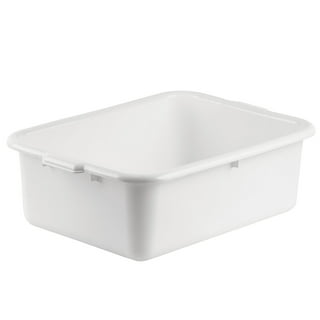  5-Pack Commercial Bus Tubs Box/Tote Box, White Plastic Storage  Bin with Handles/Wash Basin Tub (8 Liter) : Industrial & Scientific