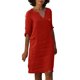 thumbnail image 1 of Vestido mini de algodón y lino con cuello en V para mujer - Manga corta, diseño informal/moda, verano/otoño, corte holgado, lavado a mano, disponible en tallas S-XXL, 1 of 4