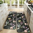 thumbnail image 4 of Kitchen Rugs Sets Of 2,Pioneer Flower Floral Print Pattern Anti Fatigue Kitchen Mat Rugs Non Slip Washable,Decorative Kitchen Floor Mats for Kitchen,Sink,Laundry,17"x47"+17"x47", 4 of 5
