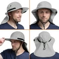 thumbnail image 4 of SUN CUBE Sun Hat for Men, Wide Brim Fishing Hat Neck Flap Cover Men Women, Hiking Safari, UV Sun Protection Summer Gardening Beach Camping UPF 50+, Light Gray, 4 of 8