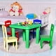 Costway Enfants en Plastique Portable 24" Table Carrée Play&Learn Activité École Maison Vert Nouveau – image 3 sur 10