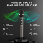 JAUYXIAN Wireless Microphones, Dual Handheld Dynamic Microphones for Karaoke, Professional Microphone for Singing, Speech