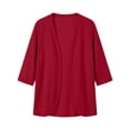 thumbnail image 5 of FchengtaiS Womens Plus Size Cardigan 3/4 Sleeve Open Front Lightweight Casual Soft Cardigans Summer Elegant Bolero Shrugs, 5 of 7