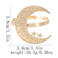 thumbnail image 4 of Metal Napkin Rings Eid Ramadan Hollow Moon Pattern Napkin Holder Wedding Dinner Napkin Buckles for Table Decoration, 4 of 4