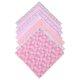 thumbnail image 1 of 2 Packs Handmade DIY Cotton Cloth Light Pink Floral Patchwork Fabrics Materials for Sewing Scrapbooking Quilting (25x25cm,7pcs/Pack), 1 of 4