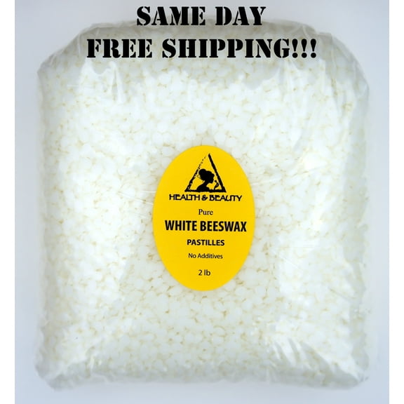 WHITE BEESWAX BEES WAX ORGANIC PASTILLES BEARDS PREMIUM 100% PURE 32 OZ, 2 LB