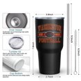 thumbnail image 7 of Rugby Is Cheaper Than Treatment - Rugby Player Tumbler with Splash Guard and Straw (30 Oz, Black), 7 of 7