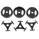 thumbnail image 1 of 6PCS Black 7 Inch 45 RPM ABS Vinyl Record Centre-Hole Adapter for Turntables Record, 1 of 5